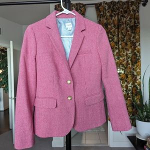 J Crew Pink Wool Blazer